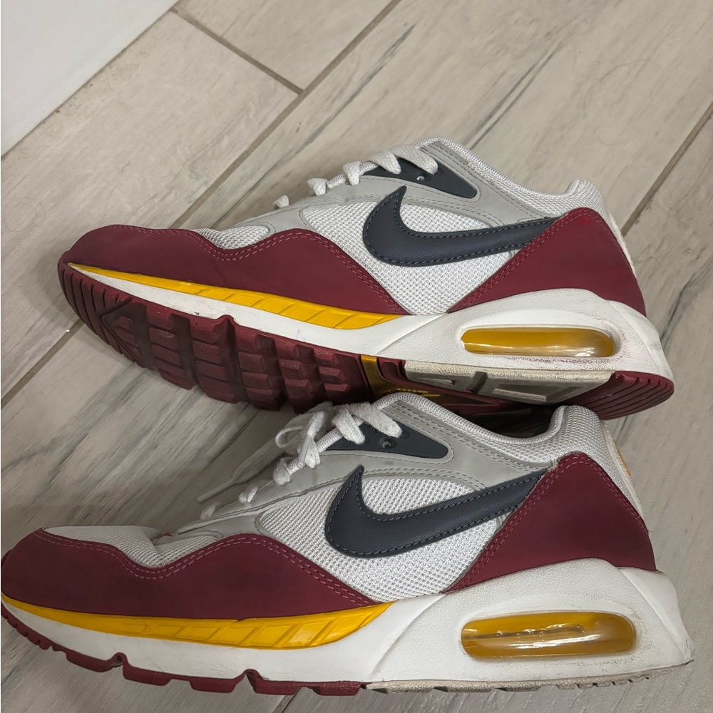 Nike Air Max Maroon Gold Gray Sneakers ASU Colors Size 9.5